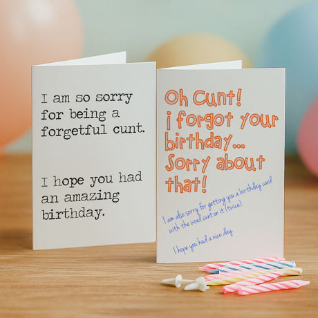 Belated Birthday Cunt Card Collection