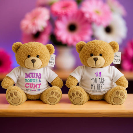 Cheeky Mother’s Day cunt teddy bears – hilarious and offensive gifts for brutally honest mums with a twisted sense of humour.