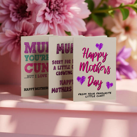 Funny Mother’s Day cunt cards – cheeky, bold, and perfect for mums with a proper sense of humour.