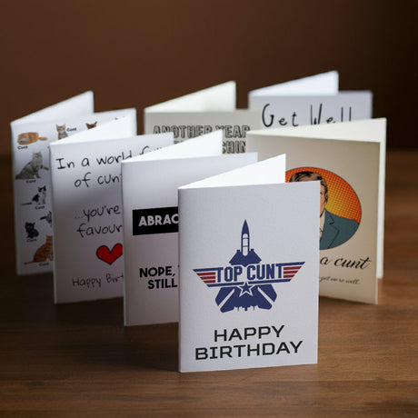 The ultimate cunt card store – a massive collection of funny, offensive, and cheeky cunt cards for every occasion.