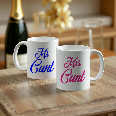 Funny wedding cunt mugs – cheeky and rude gifts for newlyweds who love a good laugh with their brew.