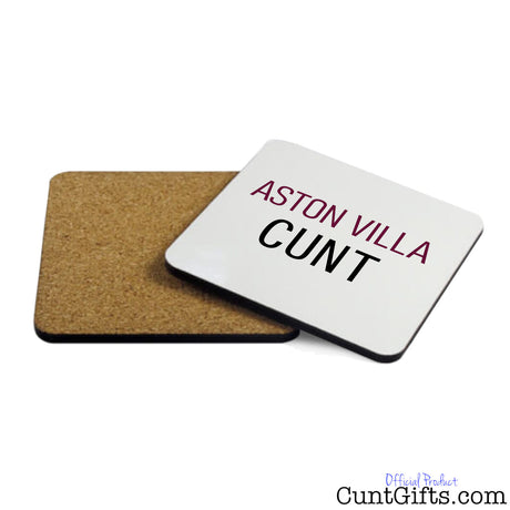 Aston Villa Cunt - Drink Coaster showing both sides