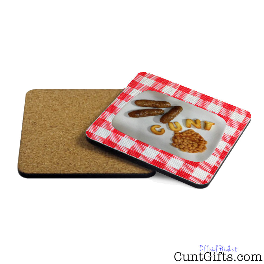 Breakfast Cunt Coaster Both Sides