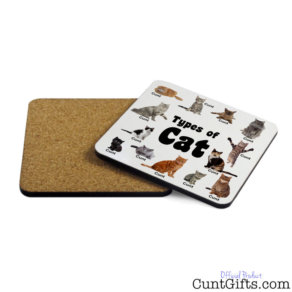 Cats are all cunts - Drinks Coaster Both Sides