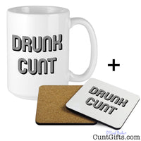 Drunk Cunt - Mug and Coaster