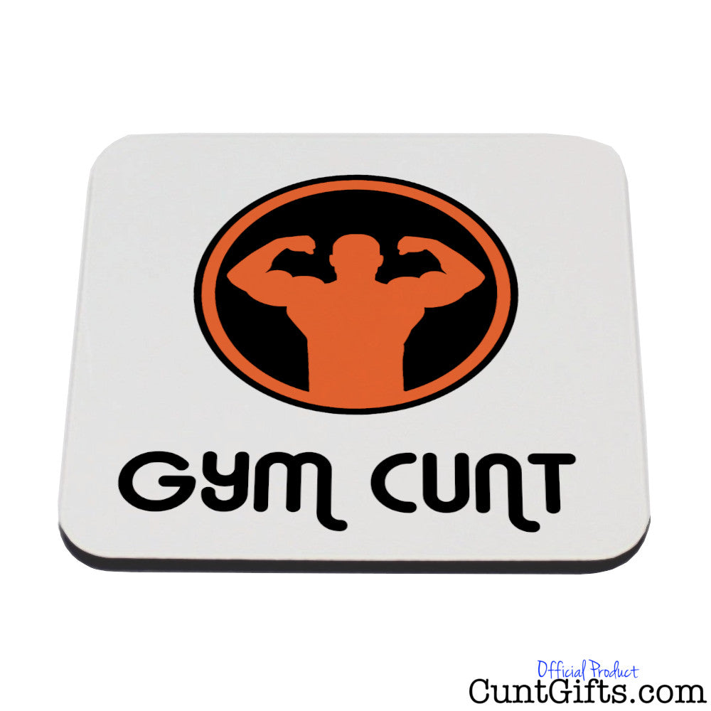 Gym Cunt - Wooden Drinks Coaster
