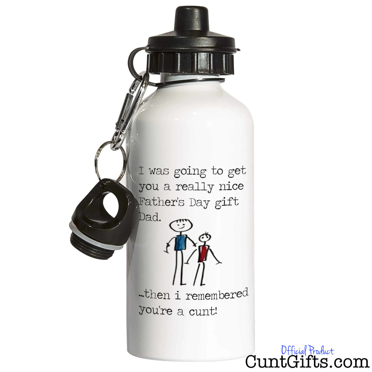 I remembered you're a cunt Dad -  Father's Day Water Bottle