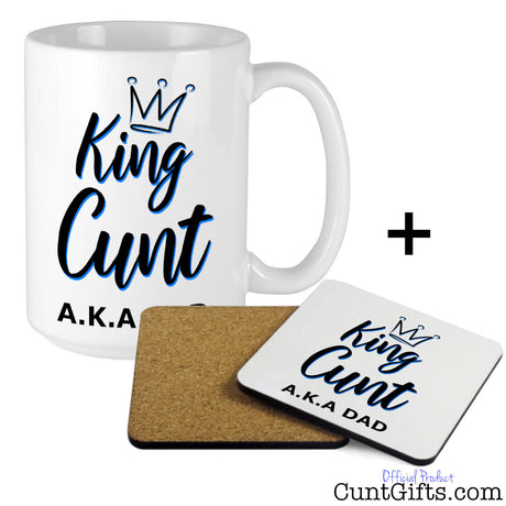 King Cunt Dad - Mug and Drink Coaster