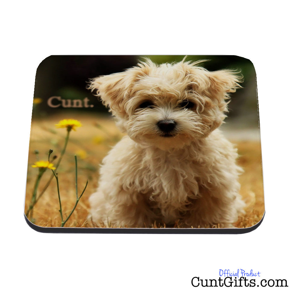 Little Dog Cunt - Drinks Coaster