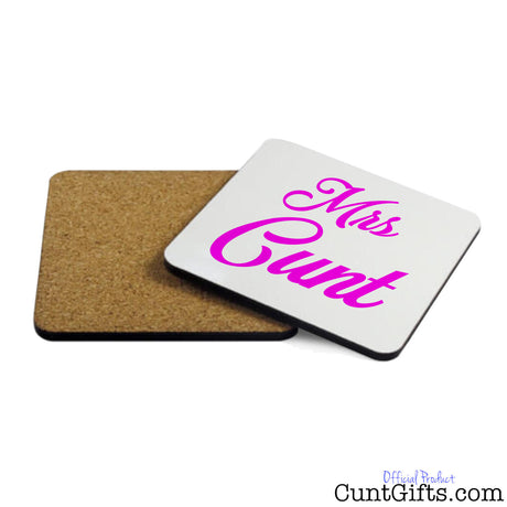 Mrs Cunt - Drink Coaster Both Sides
