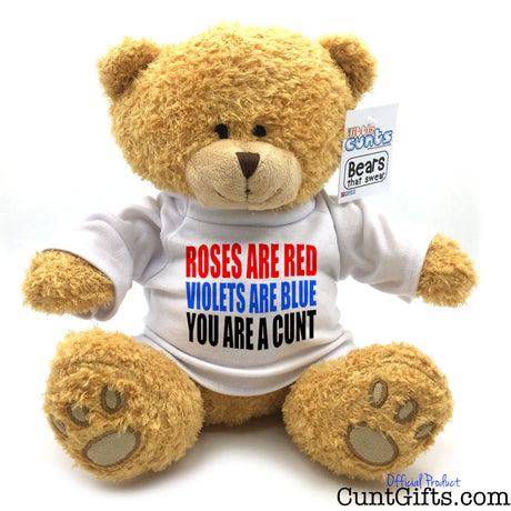 Roses are Red You Are a Cunt - Teddy Bear
