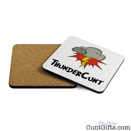 ThunderCunt Drinks Coaster Both Sides