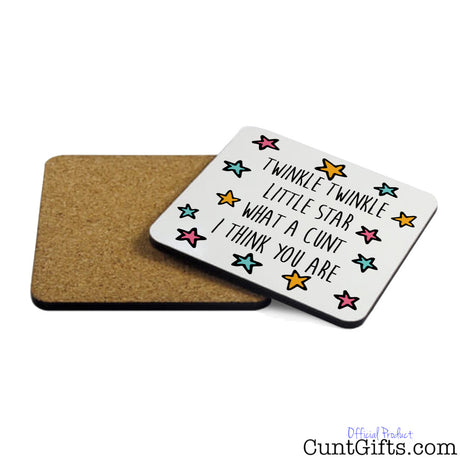 Twinkle Twinkle Little Cunt Coaster Both Sides
