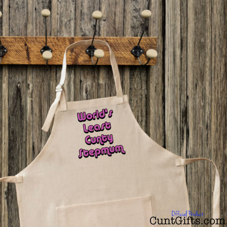 World's Least Cunty Stepmum - Apron hanging on hook