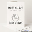 Rude birthday card that says "Another Year Older And You're Still a Cunt" – funny and brutally honest from Cunt Gifts