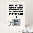 Funny birthday card and keyring combo with "Charisma Cunt" keyring – rude and hilarious from Cunt Gifts