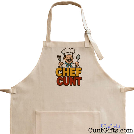 Chef Cunt Apron - Close-up on white background