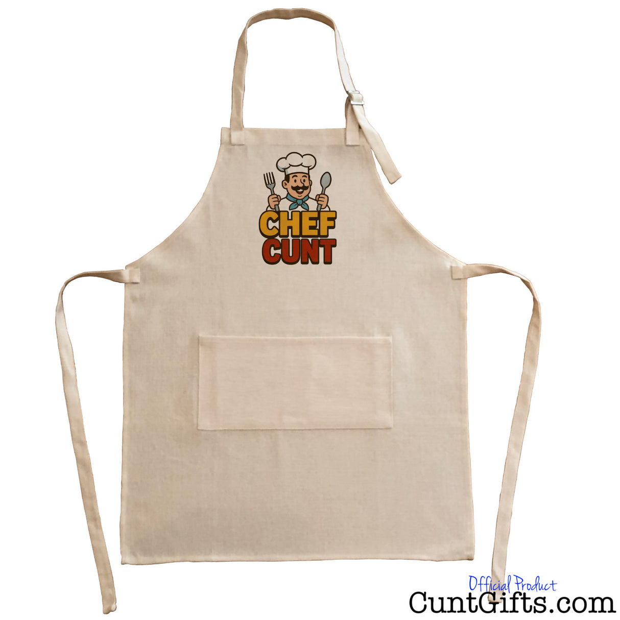 Chef Cunt Apron - full length on white background