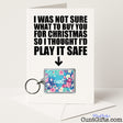 Funny Christmas card and keyring combo with "Flower Cunt" keyring – cheeky and festive from Cunt Gifts