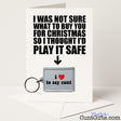 Funny Christmas card and keyring combo with "I Love to Say Cunt" keyring – sweary and cheeky from Cunt Gifts