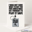 Funny Christmas card and keyring combo with "Jesus Thinks You're a Cunt" keyring – outrageous and hilarious from Cunt Gifts