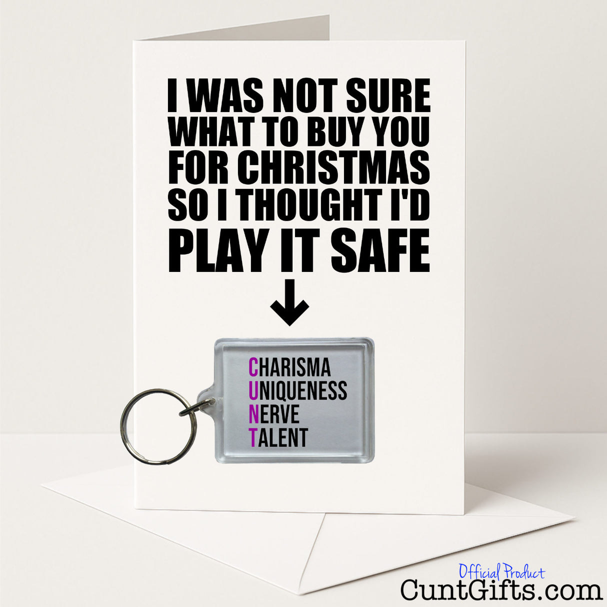 Christmas Cunt Card & Keyring - 12 Options