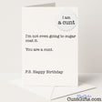 Brutally funny "I'm Not Going to Sugarcoat It, You're a Cunt" birthday card and badge set for no-nonsense laughs — from Cunt Gifts