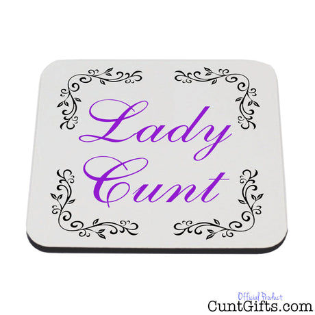 Lady cunt drink coaster