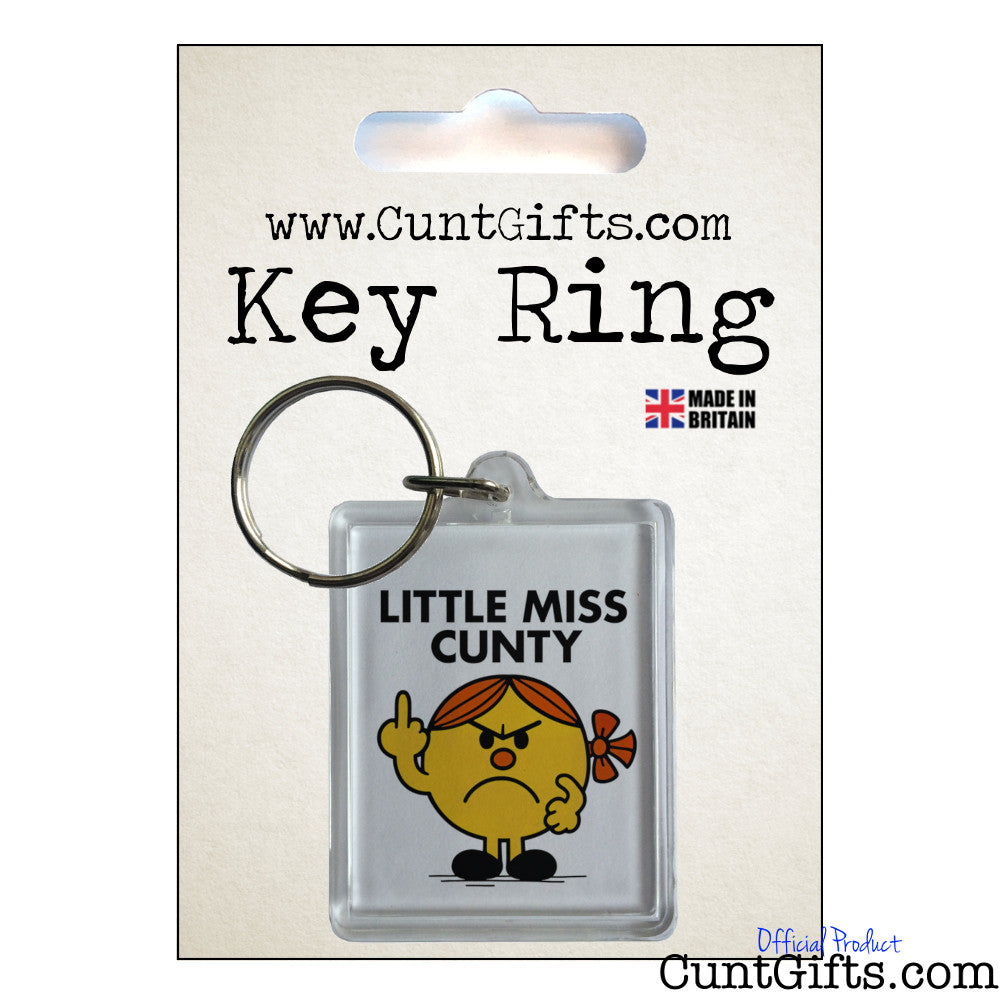 Little Miss Cunty Keyring in Packaging