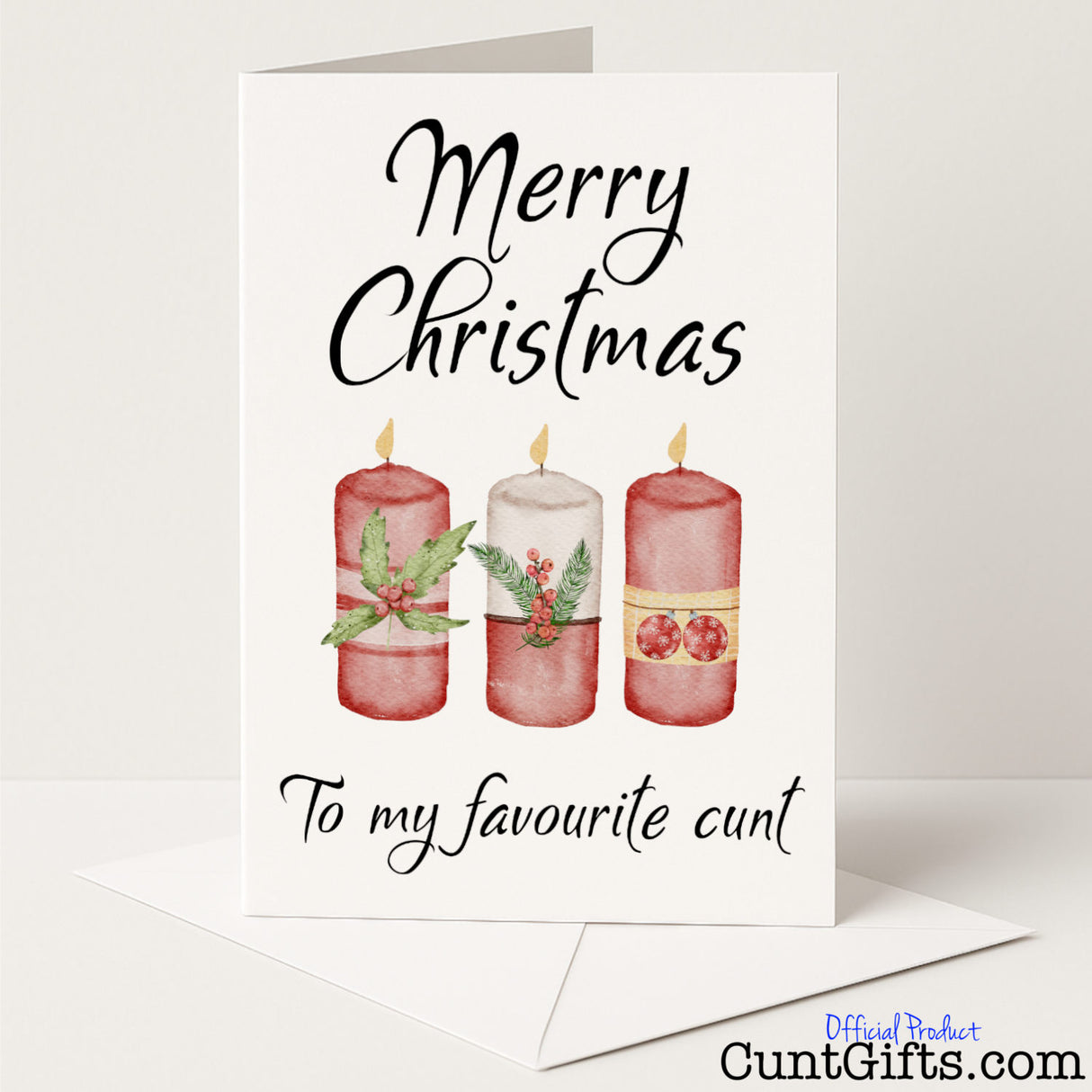 Funny "Merry Christmas to My Favourite Cunt" card for a sweary yet affectionate festive message — from Cunt Gifts