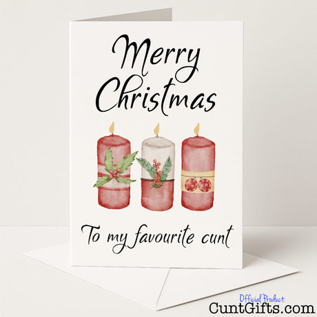 Funny "Merry Christmas to My Favourite Cunt" card for a sweary yet affectionate festive message — from Cunt Gifts