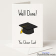 Cheeky "Well Done Clever Cunt" congratulations card to celebrate success with a rude and funny twist — from Cunt Gifts