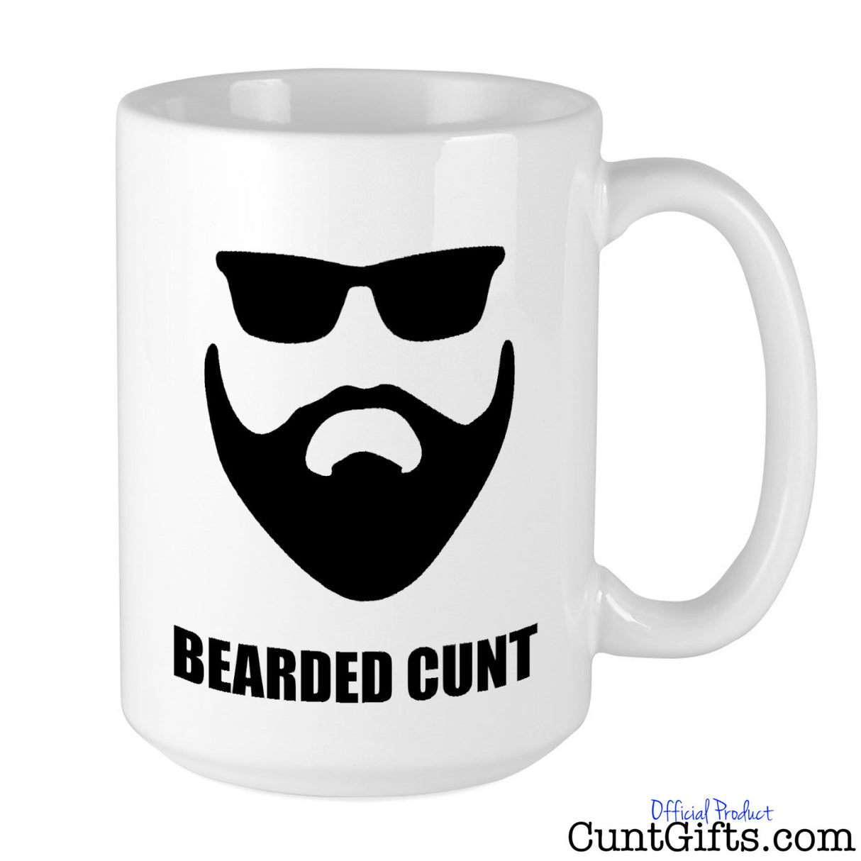 Bearded Cunt Mug - Black Beard with Sunglasses