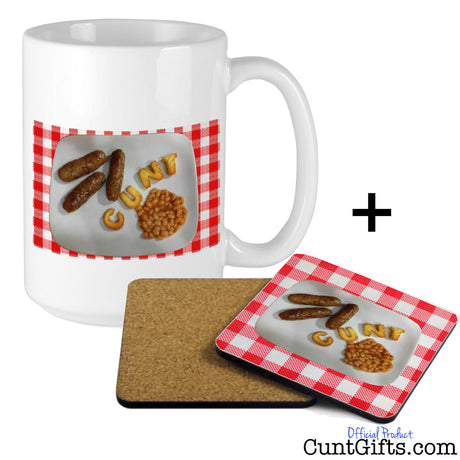 Breakfast Cunt - Mug and Drinks Coaster