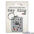 Cats Cunts Keyring in Packaging