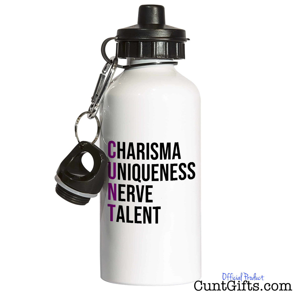 Charisma Uniqueness Nerve and Talent - Water Bottle - Purple