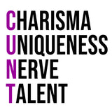 Charisma Uniqueness Nerve and Talent - Design - Purple
