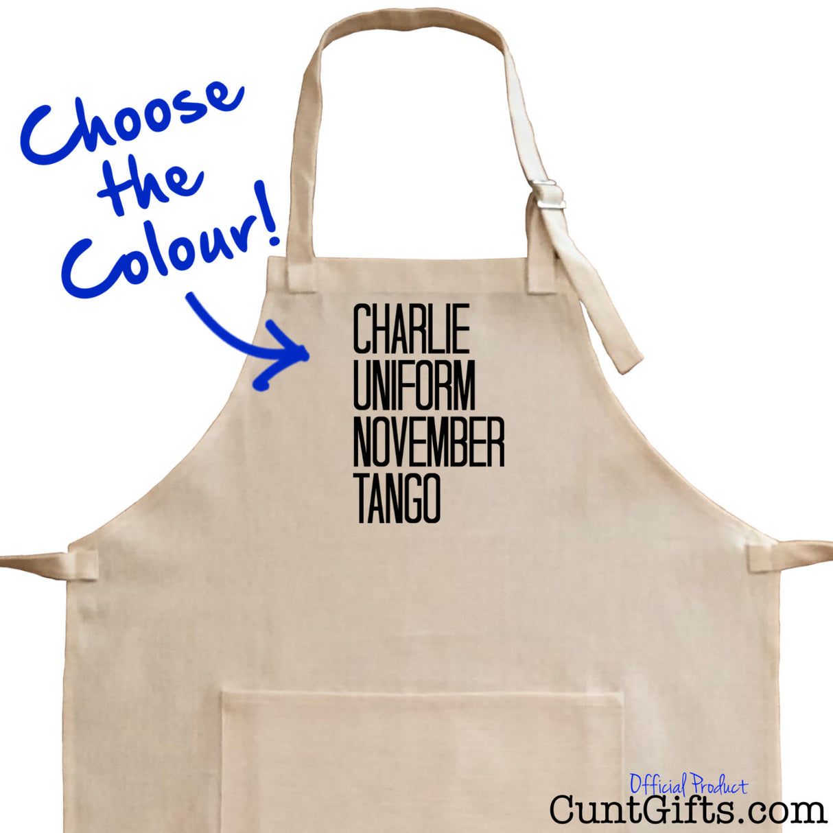 Charlie Uniform November Tango - Apron