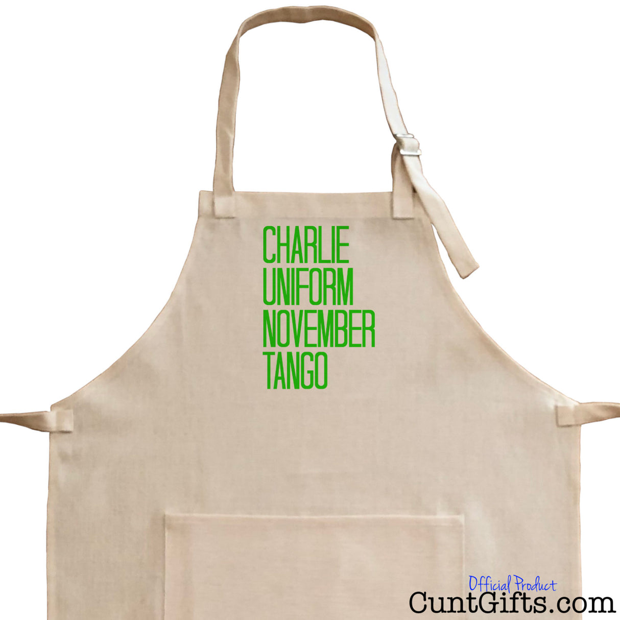 Charlie Uniform November Tango - Apron in Green