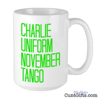 Charlie Uniform November Tango - Mug Green