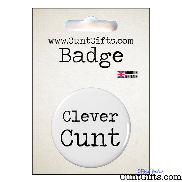 Clever Cunt - Badge & Packaging