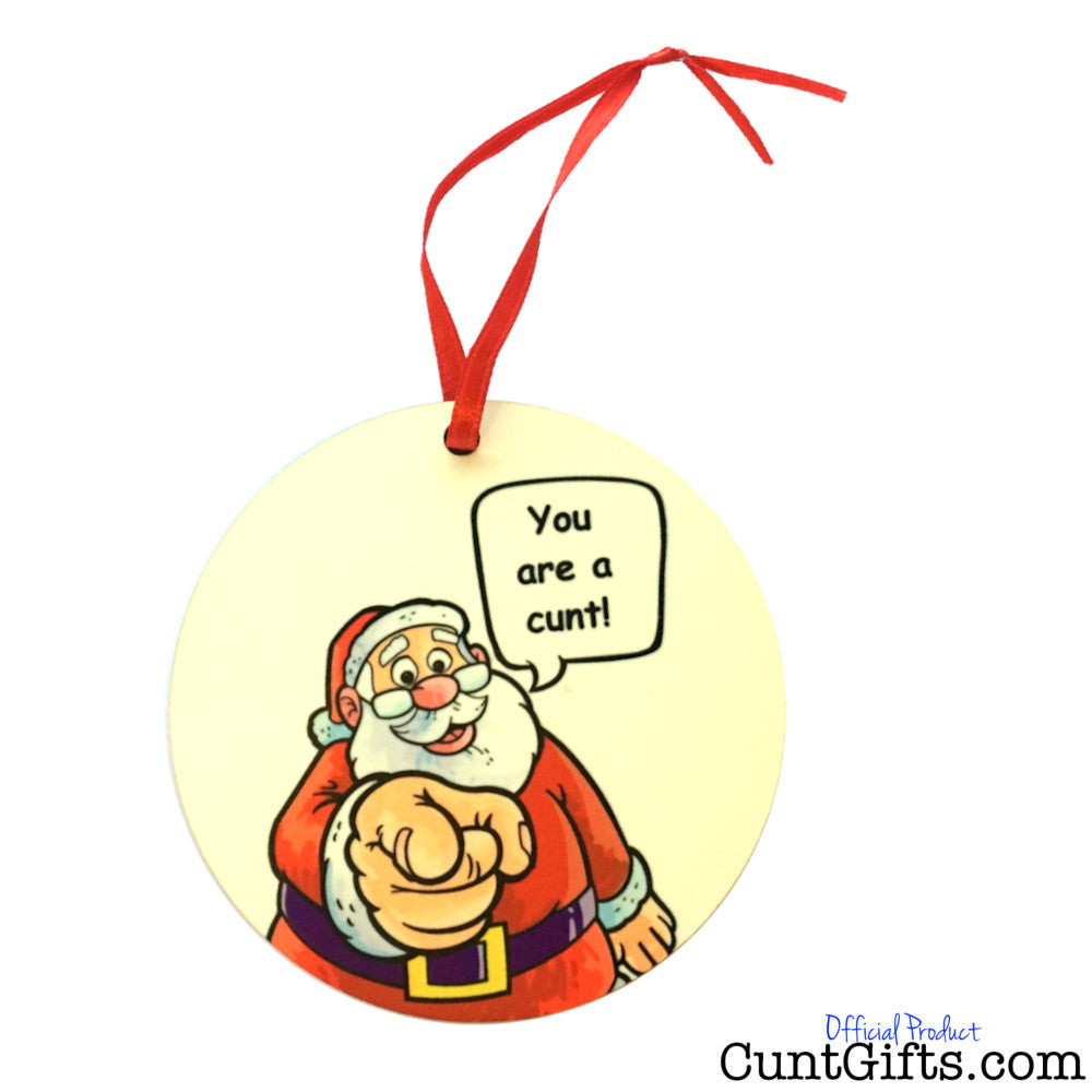 Cunt Star - Christmas Santa Decoration Bauble single
