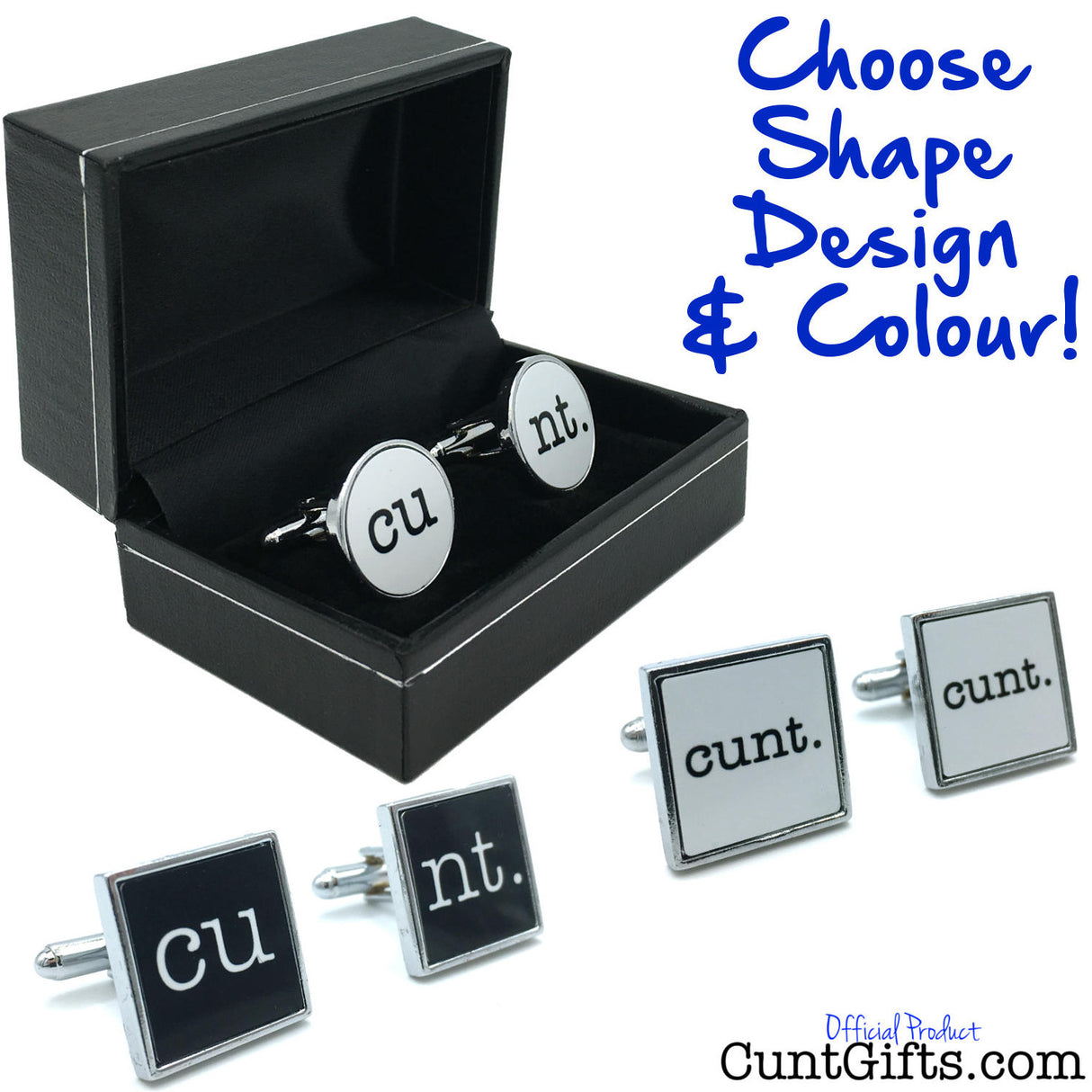 "Cunt" Cufflinks & Gift Case