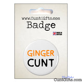 Ginger Cunt Badge in packaging