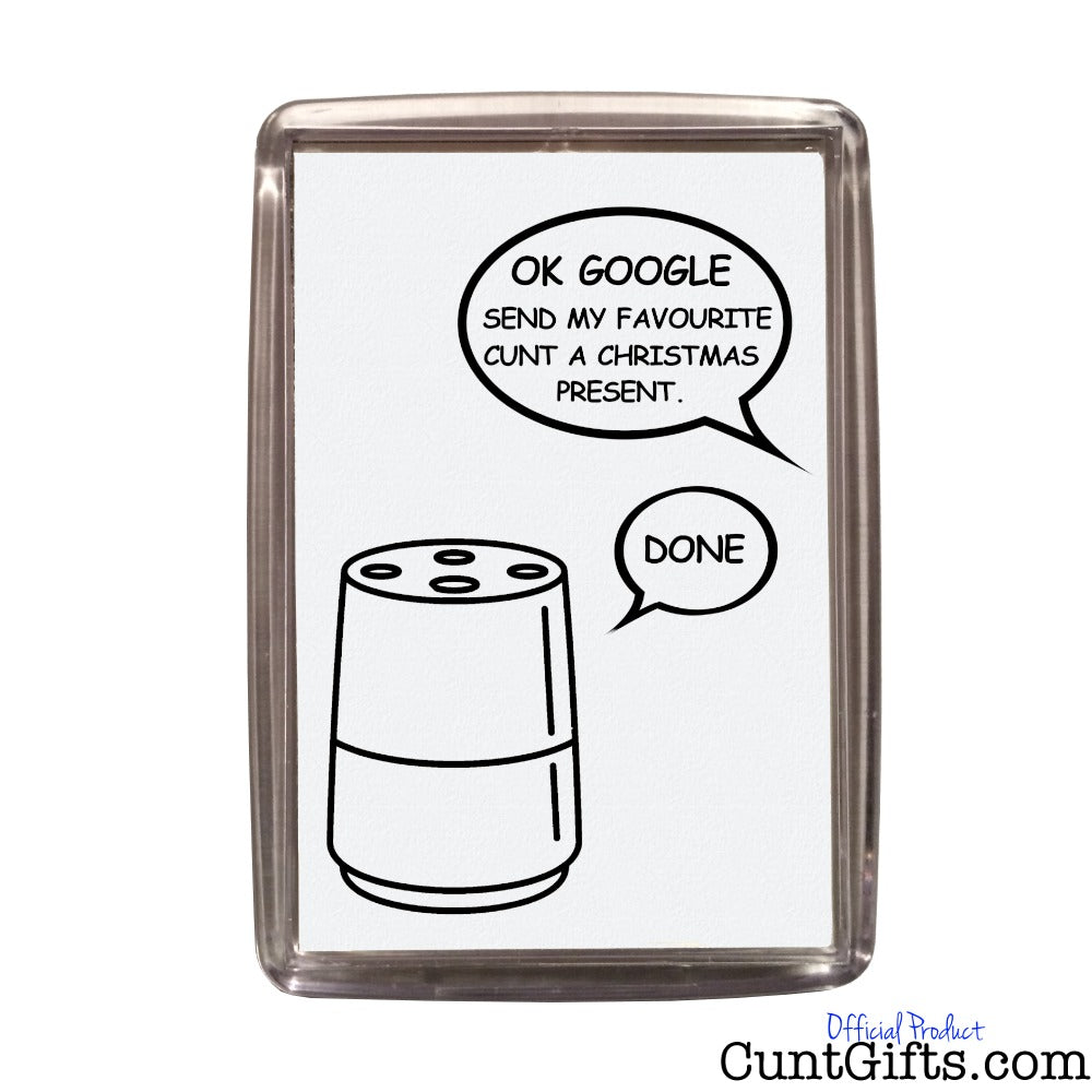OK Google Cunt Christmas Magnet