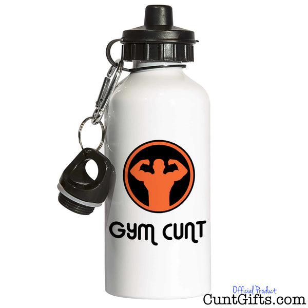 Gym Cunt - Water Bottle with two lids and clip