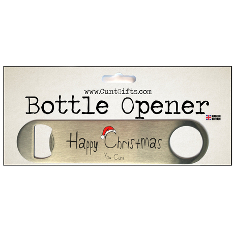 Happy Christmas You Cunt - Bottle Opener in Packaging nl