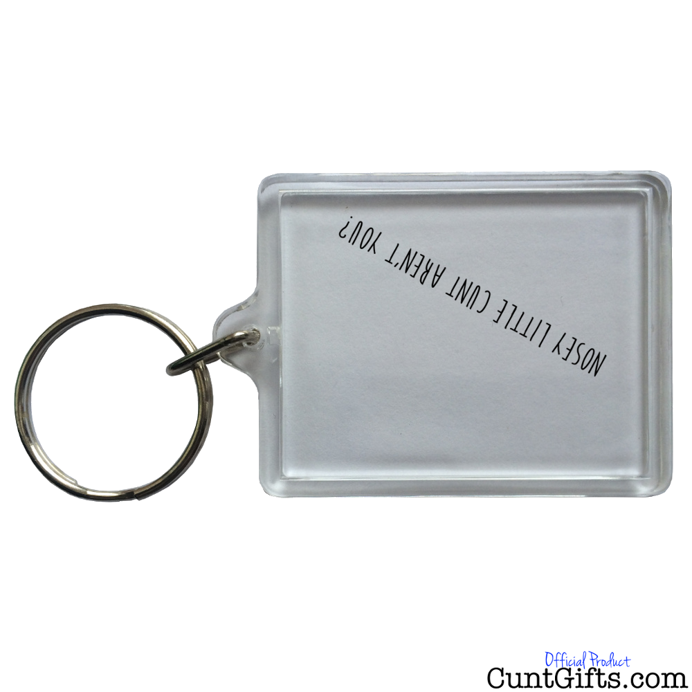 "nosey little cunt aren't you?" - Keyring