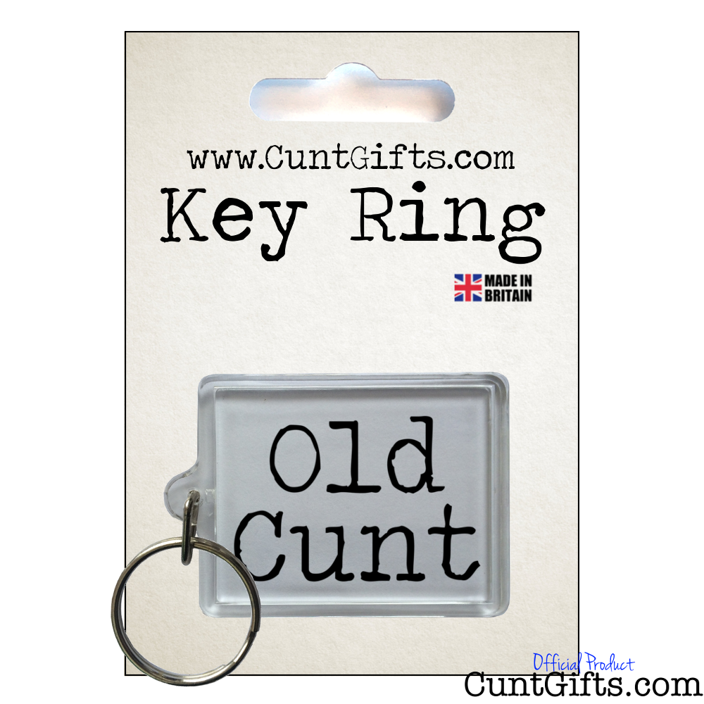 Old Cunt Keyring in Packaging