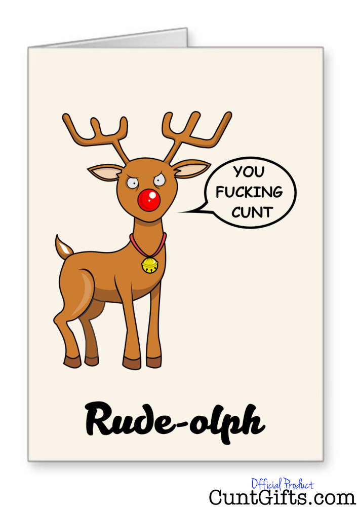 "Rude-Olph" - Christmas Card